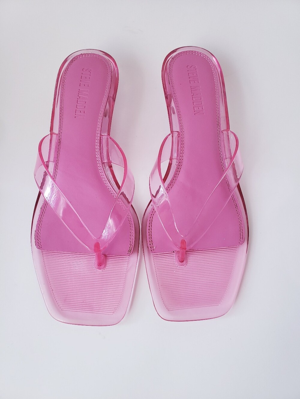 Steve Madden Pink Clear Kittem Heels - Picture 12 of 12